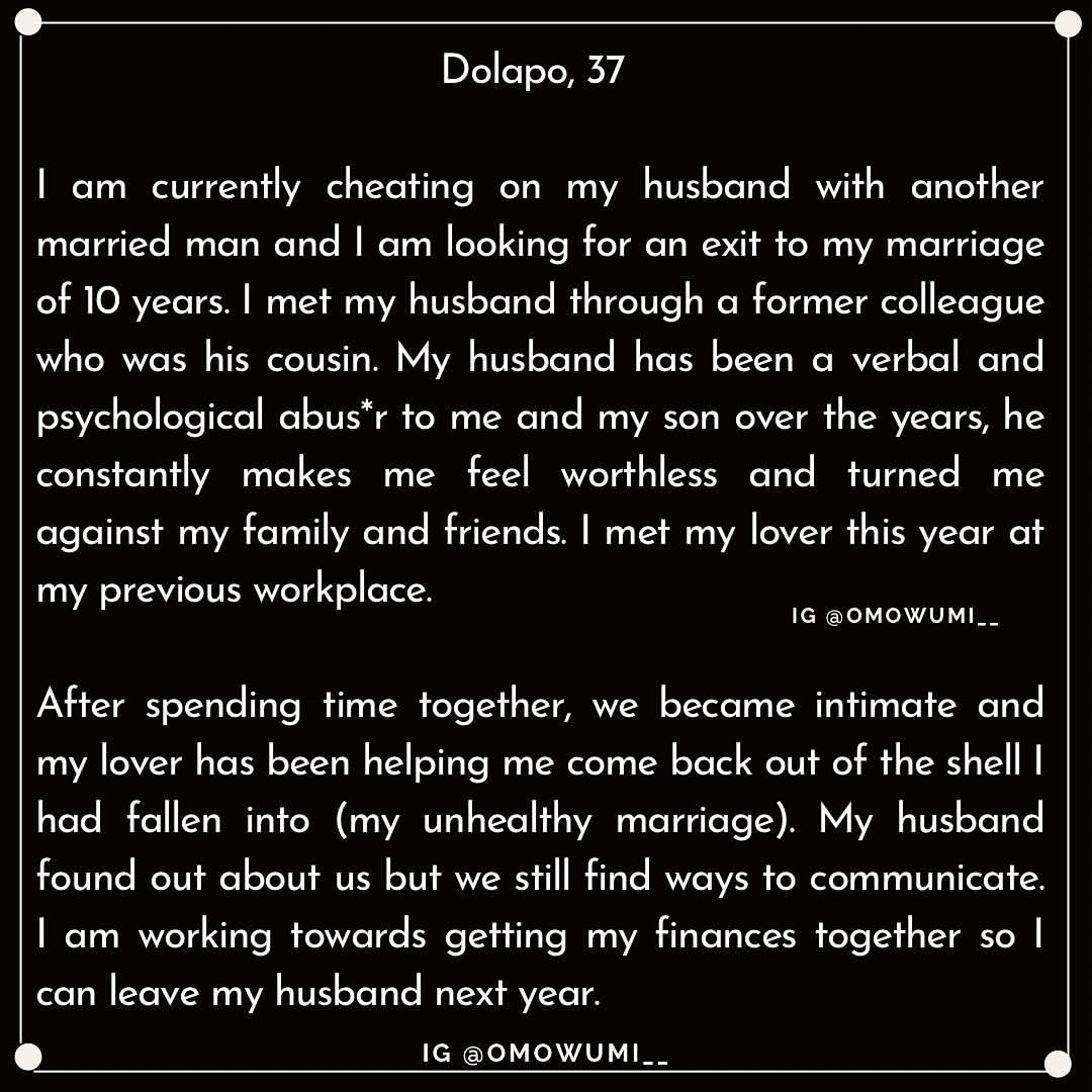Married woman revealed her experience of cheating while married. 😱😱