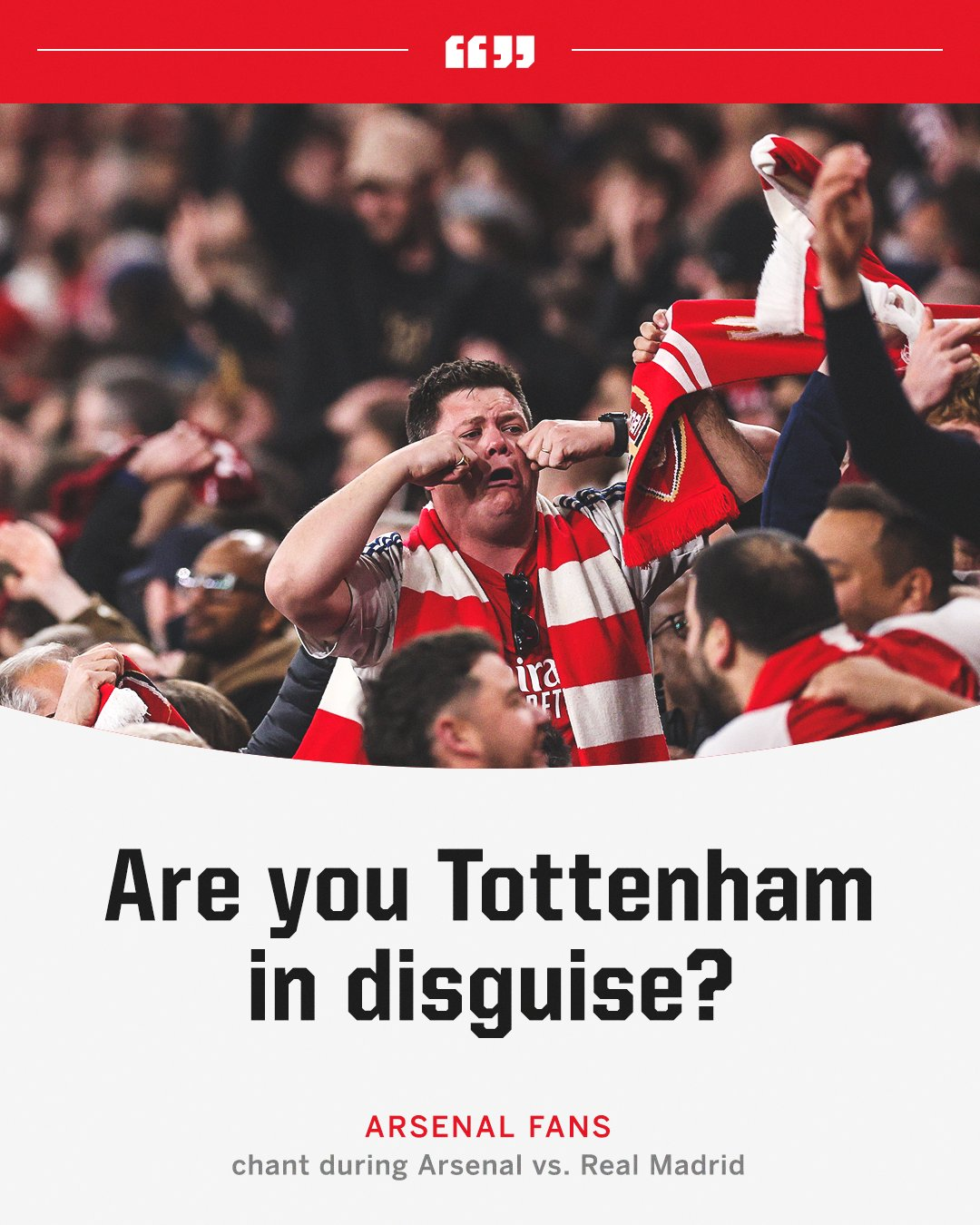 Arsenal fans at it again 😂