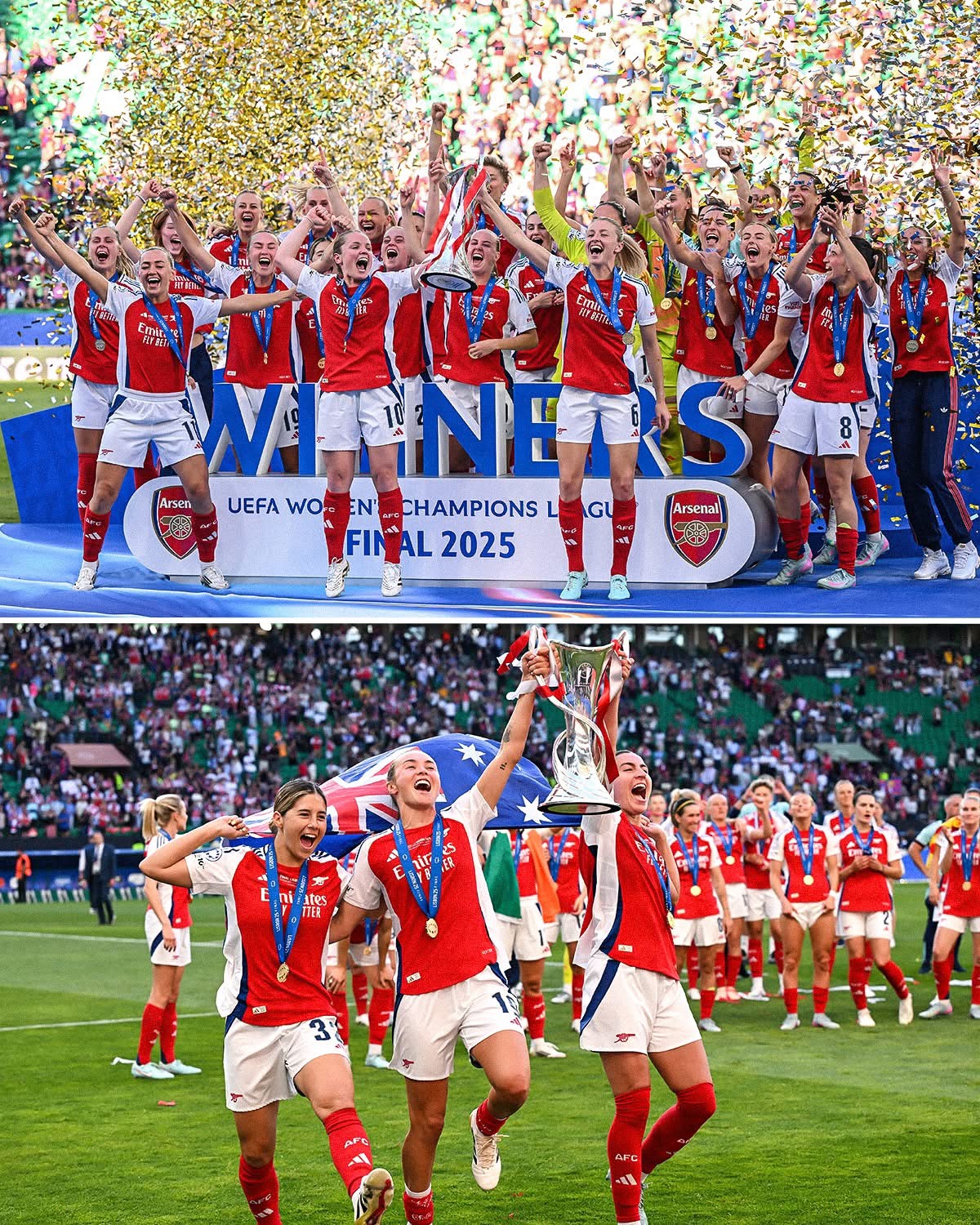 Arsenal beat the very best to lift the UEFA Women’s Champions League this season 👏🏆🔴